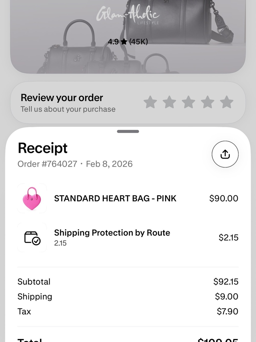 Glamaholic Standard Heart Bag (Pink)